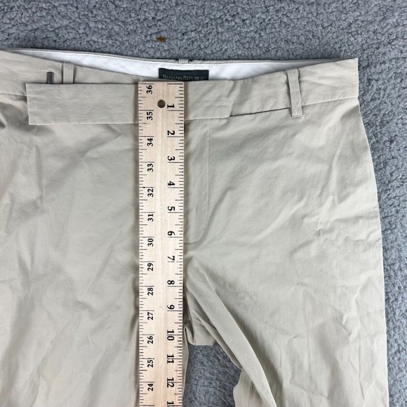 Banana Republic Pants Womens Size 2R Chino Stretch Beige Cotton Nylon Spandex - Picture 3 of 7